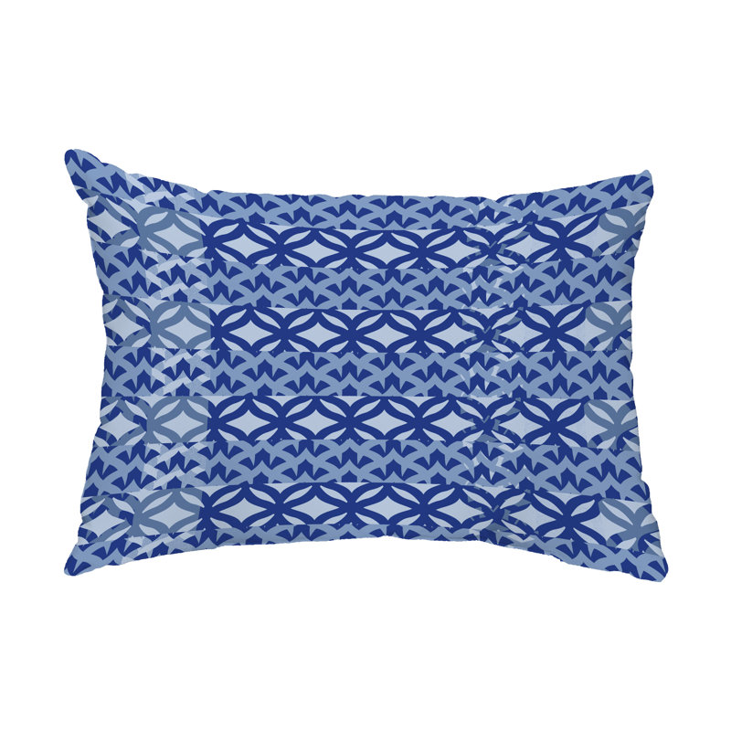 Housse et coussin rectangulaires d'extérieur simple Greeko, Bleu royal