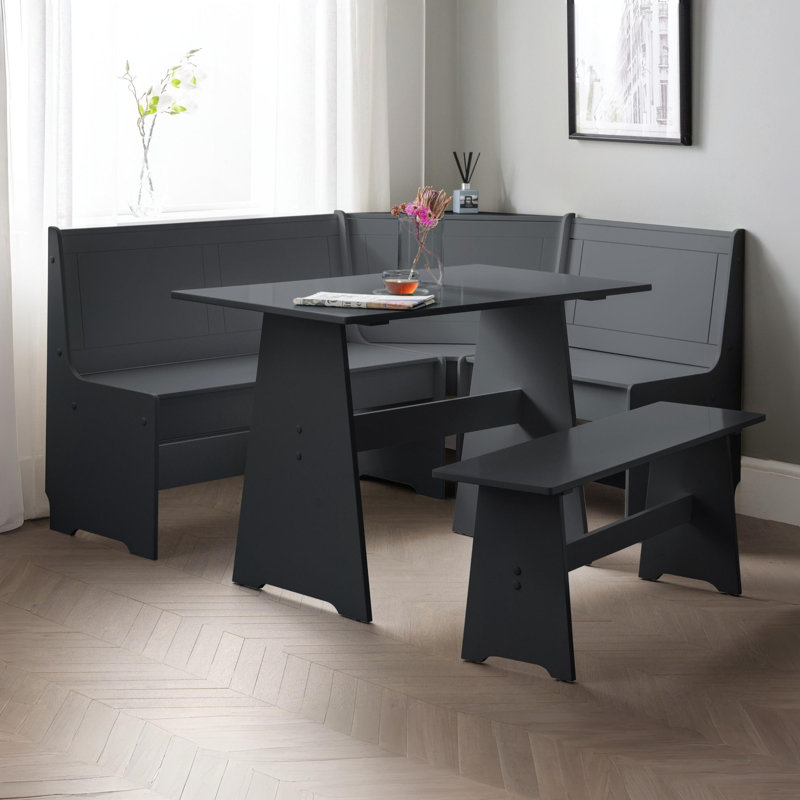 Lief 5 - Person Breakfast Nook Dining Set, Anthracite