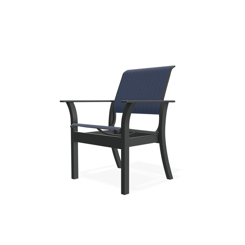 Chaise de café empilable en polymère de qualité marine Leeward Sling, Graphite, Mavi
