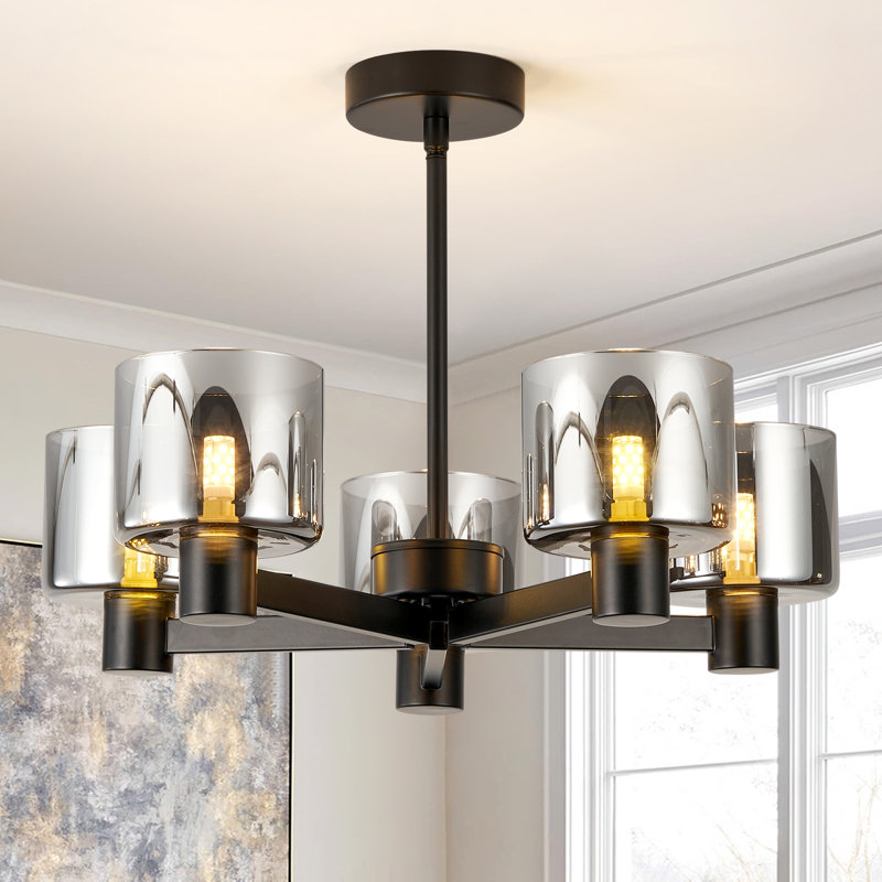 Glass Semi Flush Mount