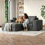 Canapé d'angle modulaire avec méridienne profonde, canapé en chenille en forme de L sans assemblage, agencement flexible-1952165927