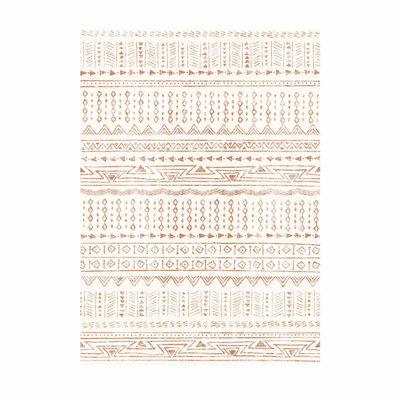 Tapis beige lavable moderne de 6 pi x 9 pi - antidérapant et résistant aux déchirures | Idée de cadeau