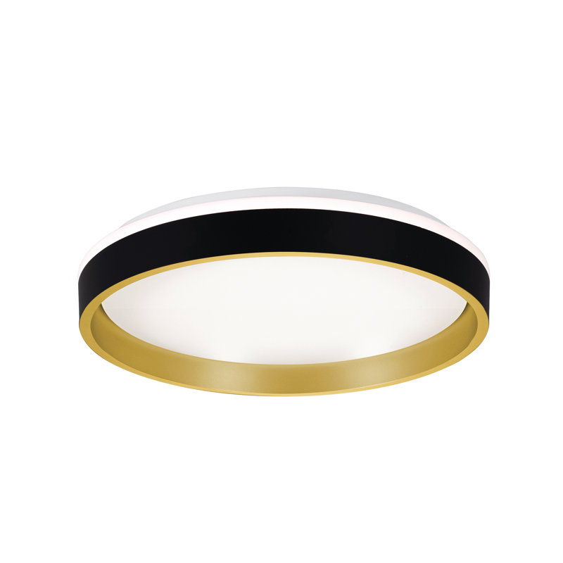 Gunver Acrylic LED Flush Mount, 3" H x 16" W x 15.50" D, Black