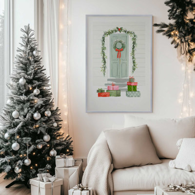 Impression de porte de Noël charmant