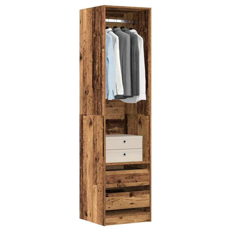 Audriella Manufactured Wood Wardrobe, Old Wood