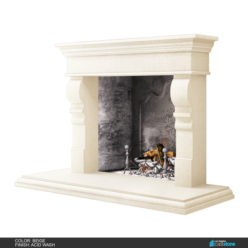 Rome Fireplace Surround, Acid Wash/Beige