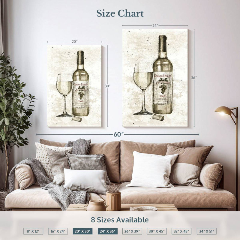 Yarlin Pencil Wine II, H 30 po x l 20 po