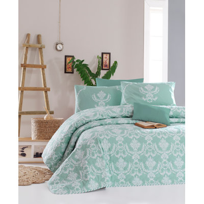 Cotton Damask Coverlet