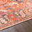 Mags Machine Washable Oriental Brick Red/Orange Area Rug-1495415254