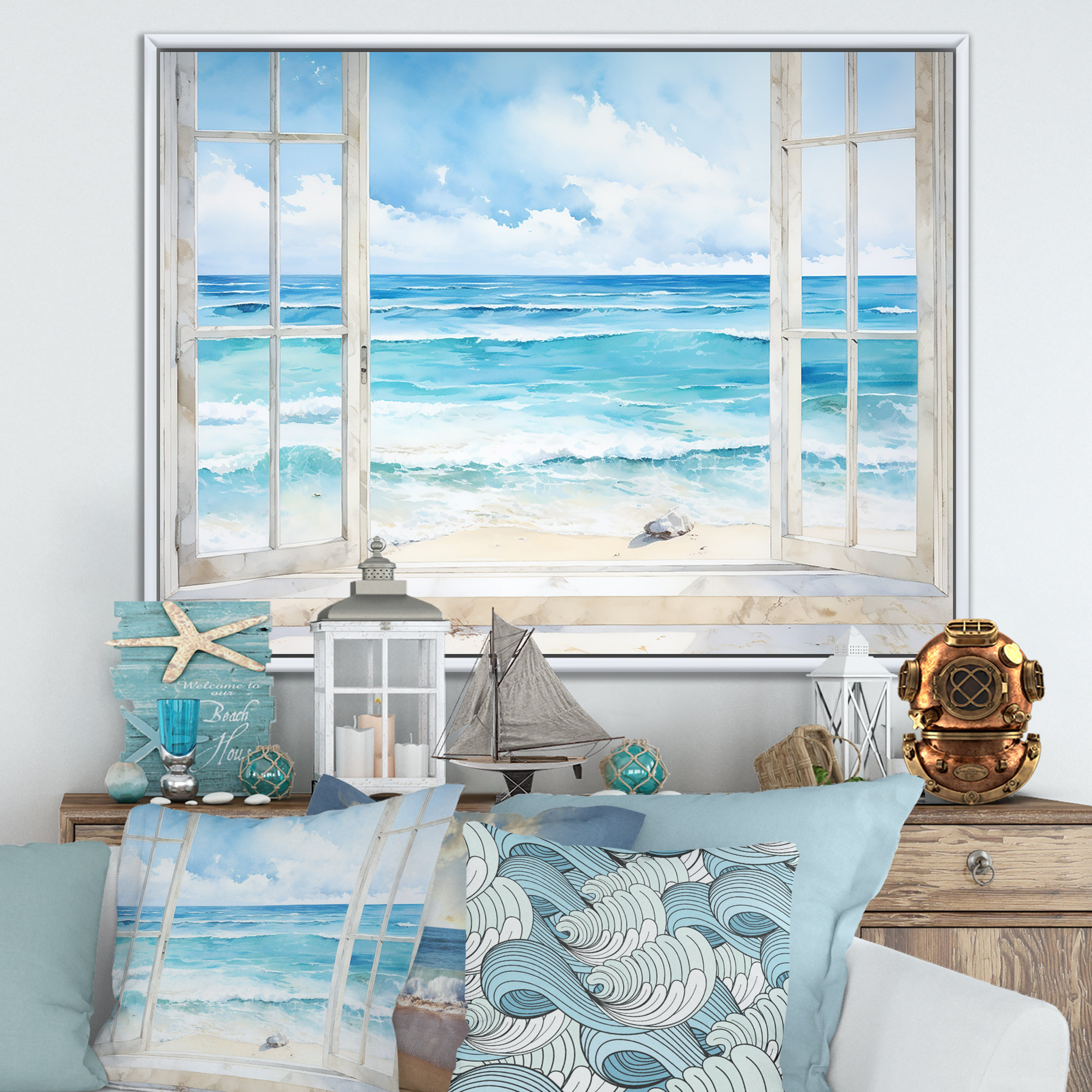 Beachside Window Highland Dunes Tranquility Beachside Windows Horizon II - Coastal ...