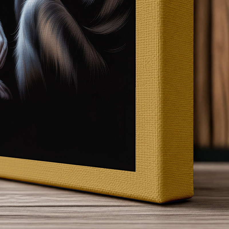 Kindred Primates Modern - Wrapped Canvas, 30x20 - 76.2 x 50.8 cm, Ochre Border