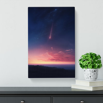 Shooting Star Minimalism - Wrapped Canvas