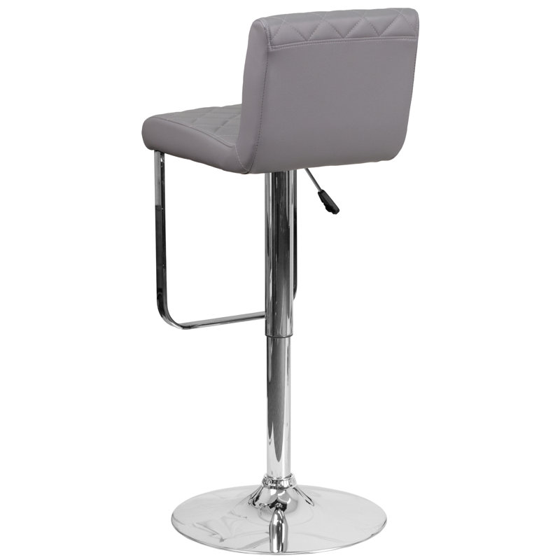 Tabouret de bar pivotant à hauteur réglable Novello, Gris