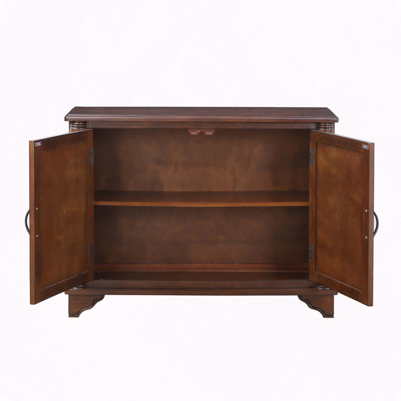 Console avec tablette de rangement amovible réglable, Espresso clair