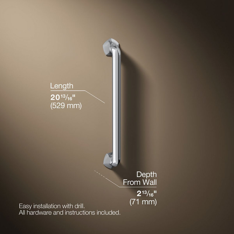 Occasion Grab Bar, Polished Chrome, 18"