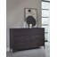 Taraji Six-Drawer Metal Leg Dresser In Vintage Coffee-1165077010