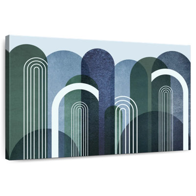 Avery Mid-Century Arches bleu marine émeraude