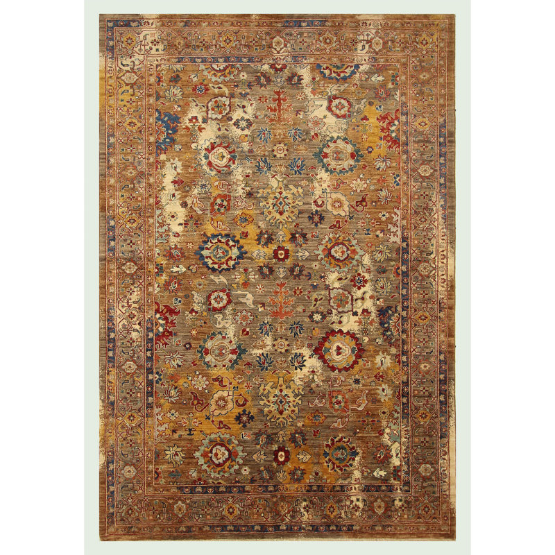 Tapis chameau noué à la main de haute qualité