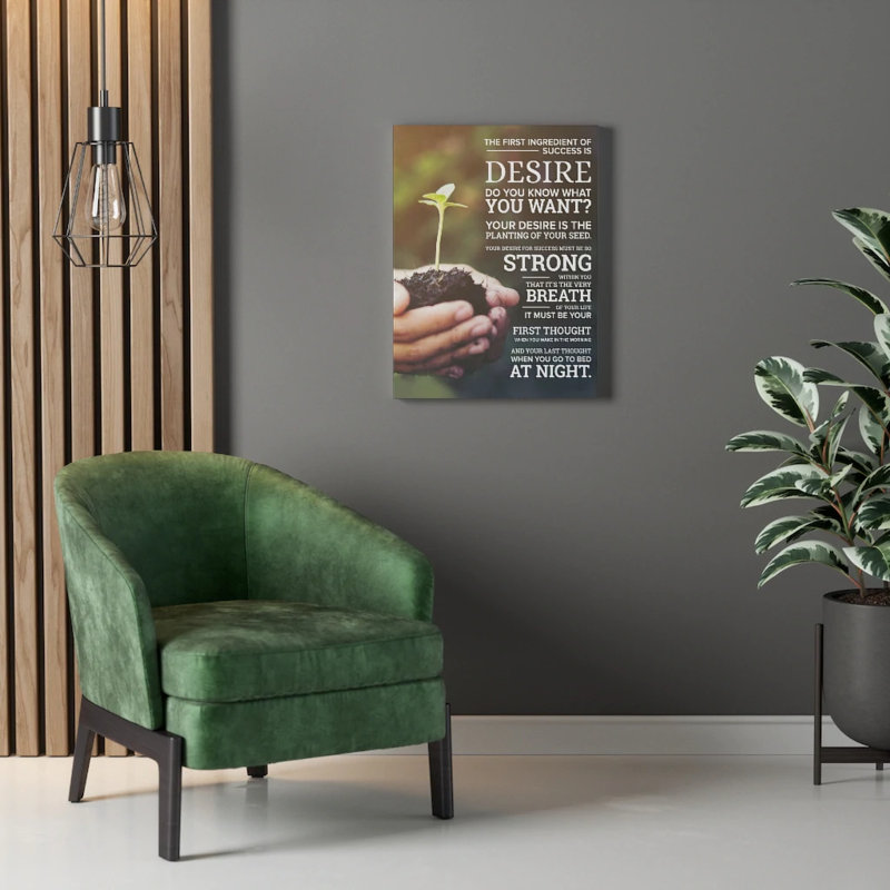 Success Planting Motivational - Wrapped Canvas Print, 76cm H x 61cm W