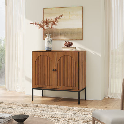 Modern Minimalist Style 31.5‘’ Wide Fluted Panel Sideboard