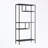 Tall bookcase with 4 open Compartments and Metal Legs