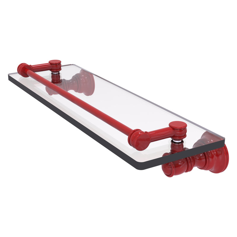 Tablette flottante Carolina, H 3,3 po x l 16 po x P 5,54 po, Rouge pompier
