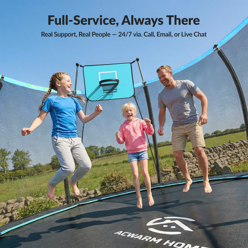 Trampoline à arc 12 pi bleu clair Acwarm Home 2026, Bleu