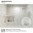 Aura 60 In. W X 56 In. H Sliding Bath Tub Door In Semi Frameless With Clear Glass in Brushed Nickel-240747574