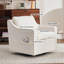 Chaise d'appoint pivotante avec fauteuil simple rembourré avec dossier pour le salon