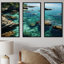 Aérien, paradis de corail, plages tropicales dévoilées I - art mural plage