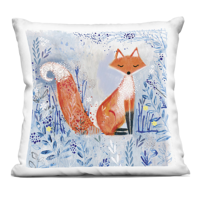 Coussin Capybara avec collier de perles, imprimé par Studio Bautista, Carré H 18 po
