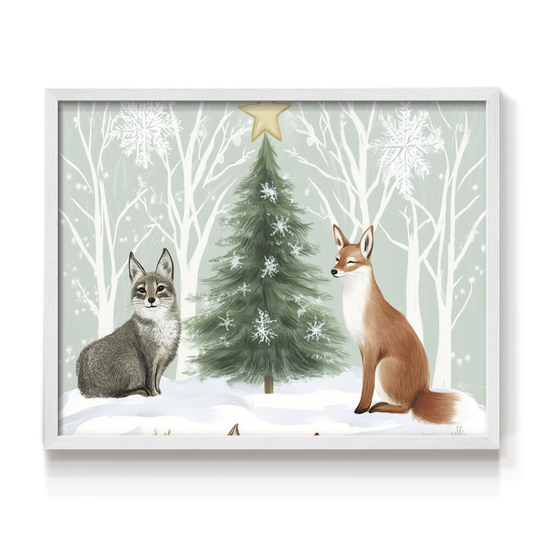 Chirstmas Art-CCIV -Framed Print - Restickable, H 22 po x l 28 po, Blanc