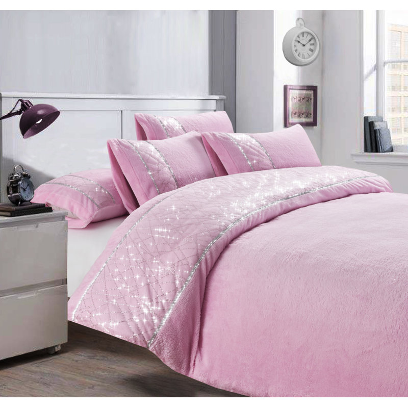 Mercer41 Thayer Duvet Cover Set with Pillowcases, Single - 1 Standard Pillowcase, Silver