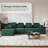 136" Cloud Modular L-Shaped Sectional Sofa, Corduroy Oversized Couch for Living Room, No Assembly Required，Green-1140912763
