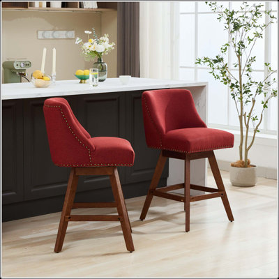 26 Counter Height Swivel Barstool - Fabric