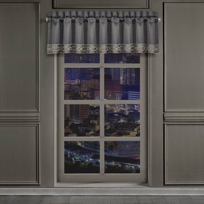 Deco - Charcoal Window Straight Valance