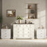 Ensemble de rangement vintage 3 pièces pour chambre à coucher comprenant une commode haute à 9 tiroirs et 2 tables de chevet