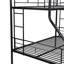 Lit simple superposé au dessus d'un lit double avec lit gigogne en métal, aucun sommier requis, assemblage facile