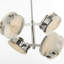 Kelly Wearstler Melange 25" Multi-Positional Semi-Flush Chandelier in Bronze with Alabaster-1683909971