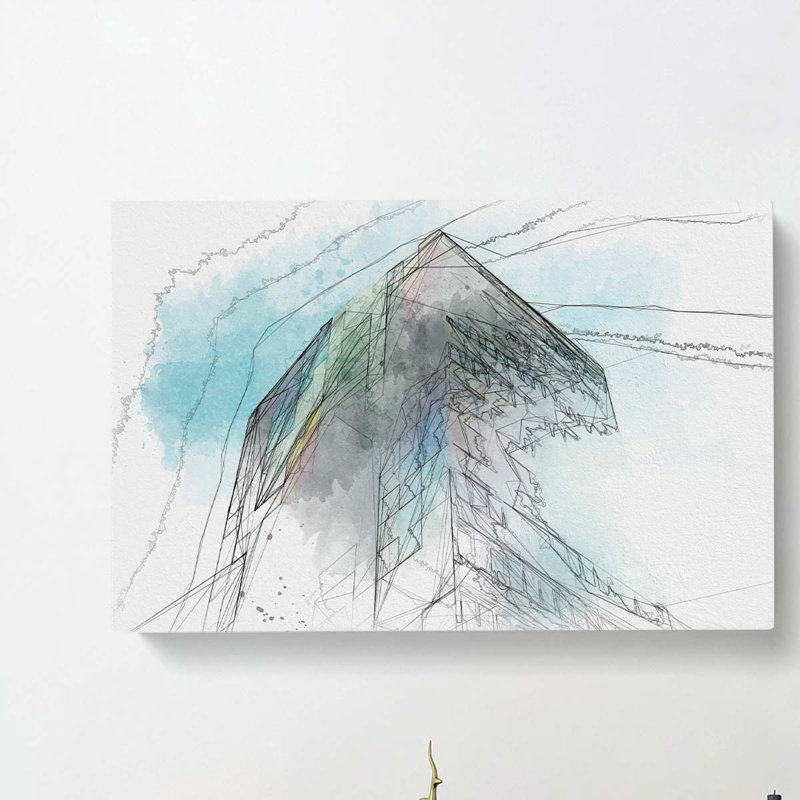 Architecture Sketch Vol.14 in Abstract - Wrapped Canvas, 50cm H x 76cm W x 3cm D