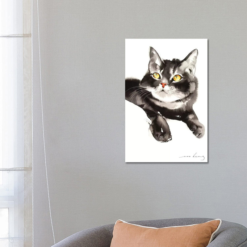 Cozy Kitten by Soo Beng Lim - Wrapped Canvas Painting, 20.32 cm H x 30.48 cm W