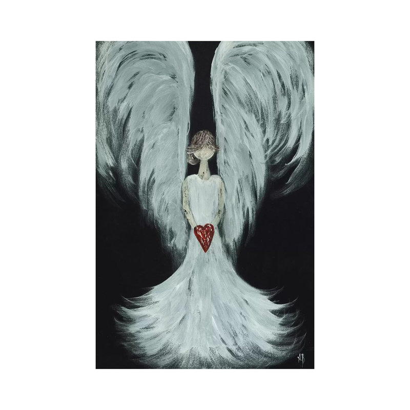 Heart Angel by Ashley Bradley - Gallery-Wrapped Canvas Giclée on Canvas, 101.6 cm H x 66.04 cm W x 1.91 cm D, Wrapped Canvas