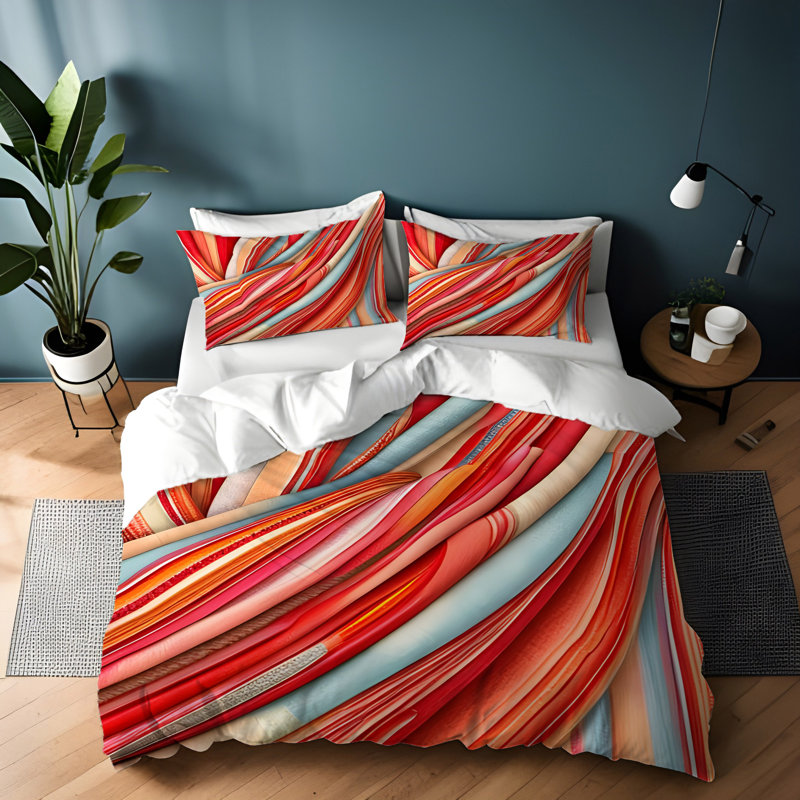 Polyester Duvet Cover, King Duvet Cover + 2 King Shams