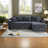 Compression Cloud Sectionals, Corduroy 94.5 Inch Modern Home Chaise Sofa
