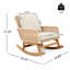 Chaise berçante de conception minimaliste en beige avec assise et base confortables à coussin moelleux et élégance moderne-1425429621