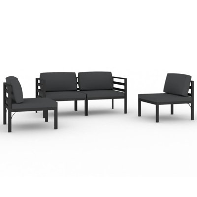 27.6" Wide Square Patio Sectional Set with Cushions