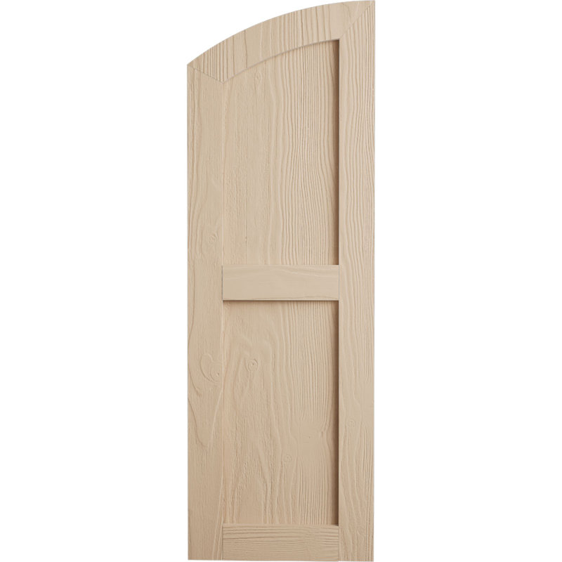Timberthane deux panneaux plats égaux avec volets elliptiques en faux bois (par paire), 84", 18"