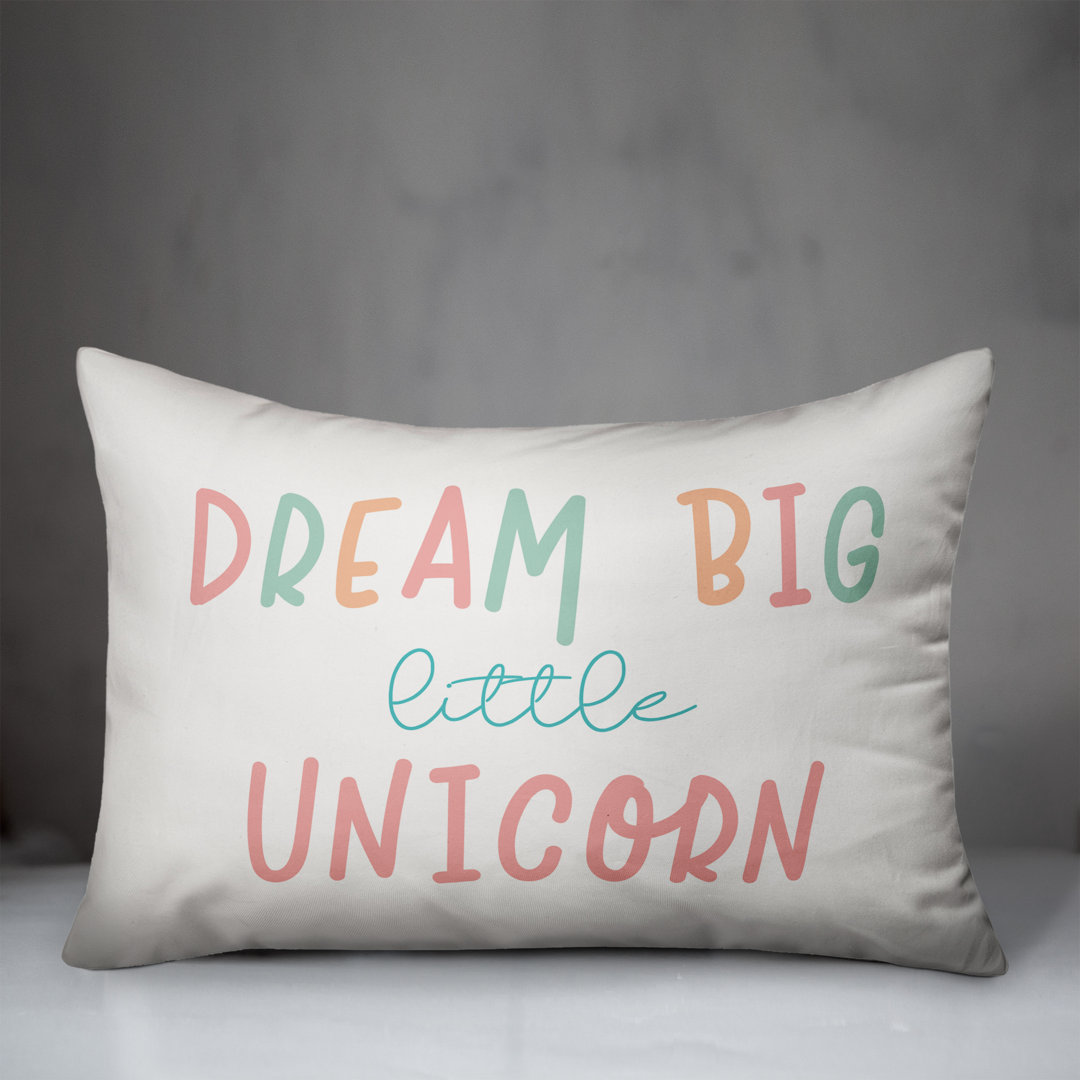  Dream Big Little Unicorn Lumbar Pillow Designs Direct Creative Group