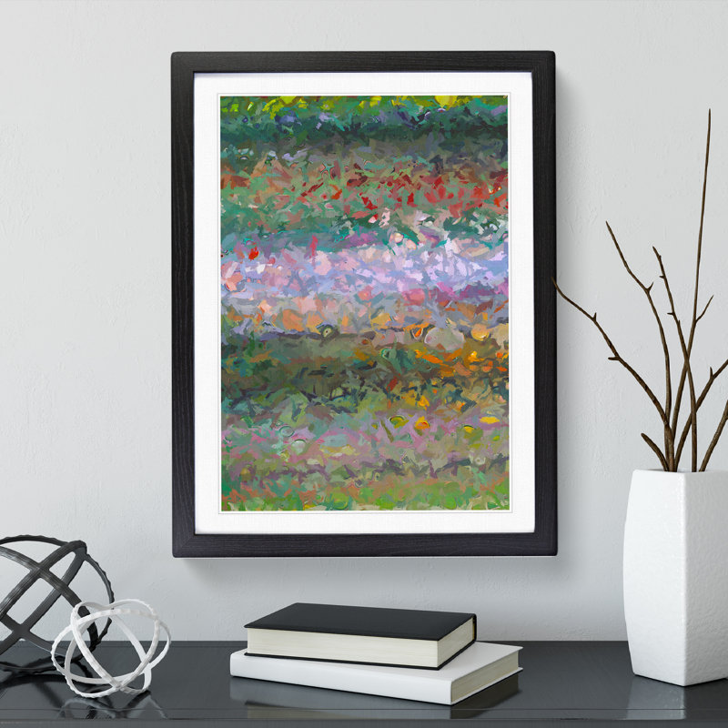 Immortal Abstract - Single Picture Frame Painting, Black, 64cm H x 46cm W x 2cm D