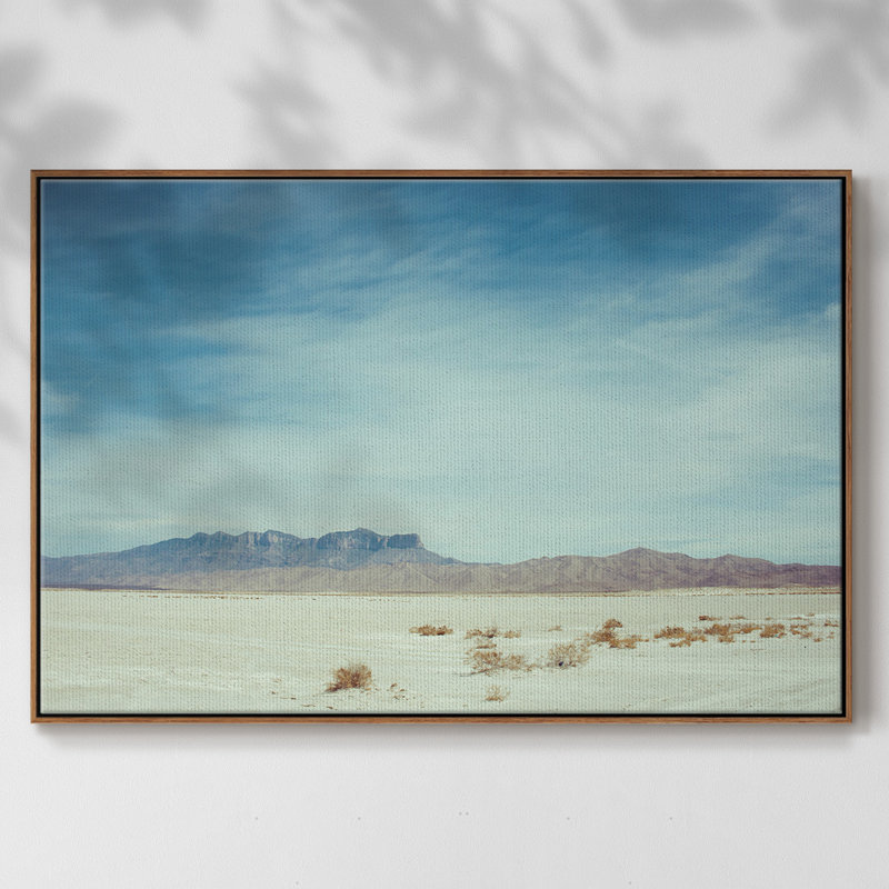 Salt Flat Walk II, reproduction d'art sur toile, Noyer, H 27 po x l 41 po x P 2 po
